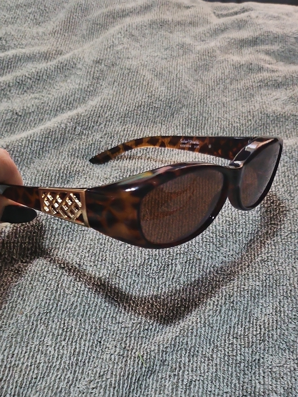 Solarshield Over Glasses Tortoiseshell Women's Sunglasses with Gold Accent